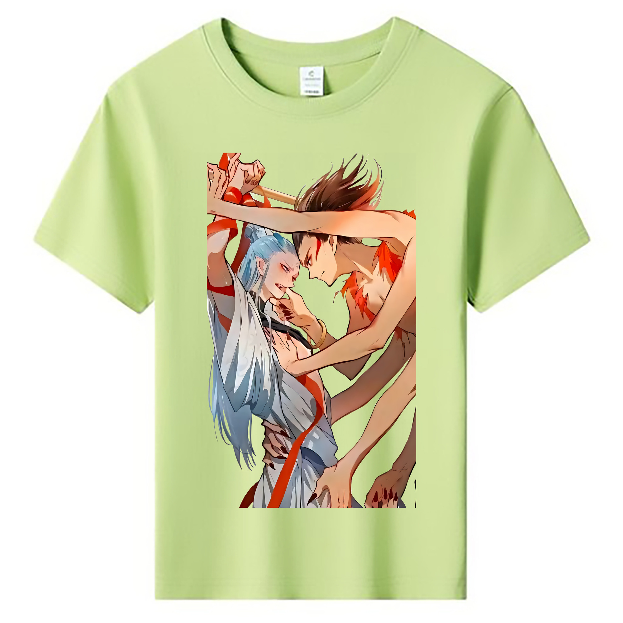 （画像用） Ne Zha 2 ナタ 魔童の大暴れ 綿100％キッズTシャツ（フロントプリント）